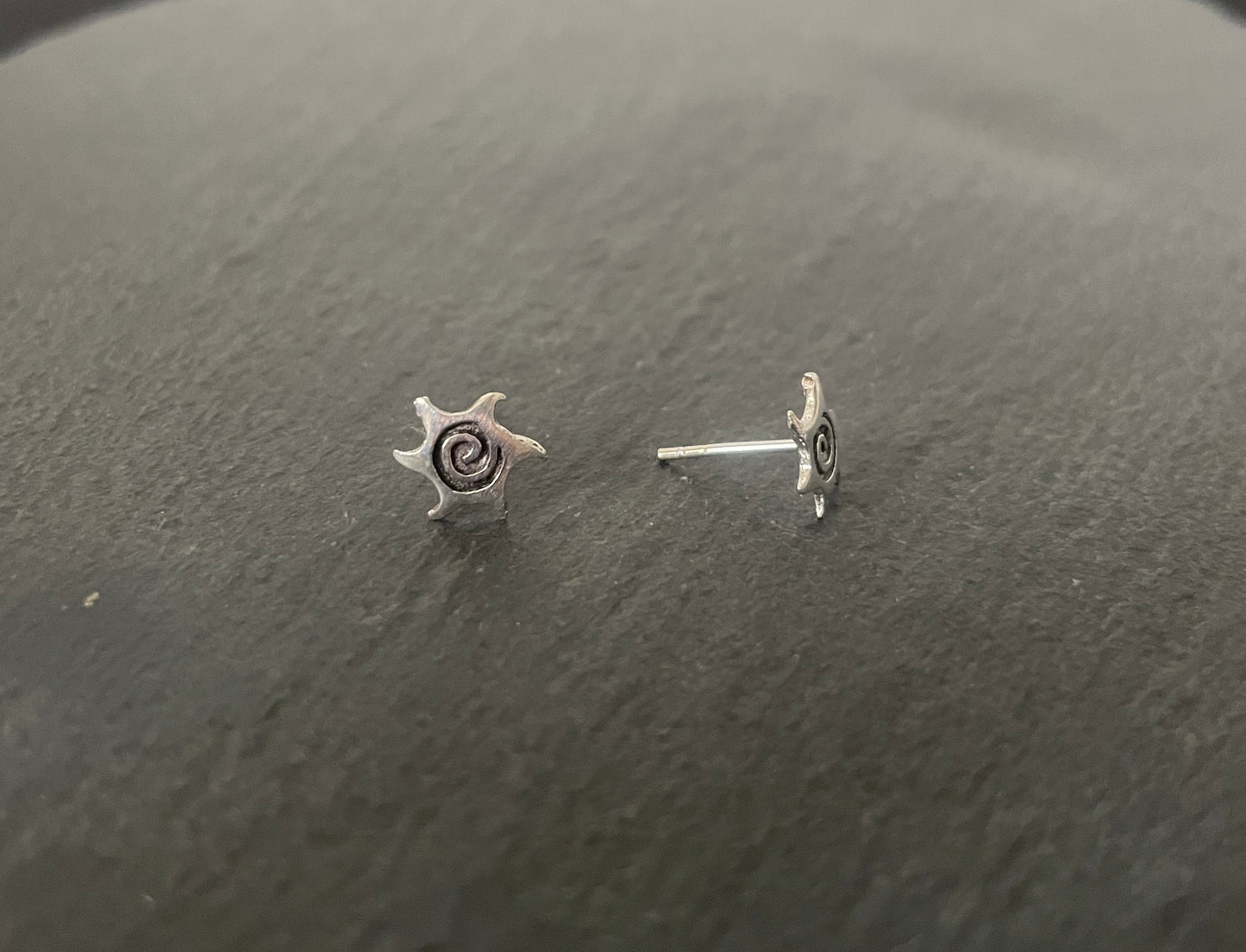 Silver Sun Studs image 1