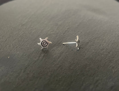 Silver Sun Studs image 1