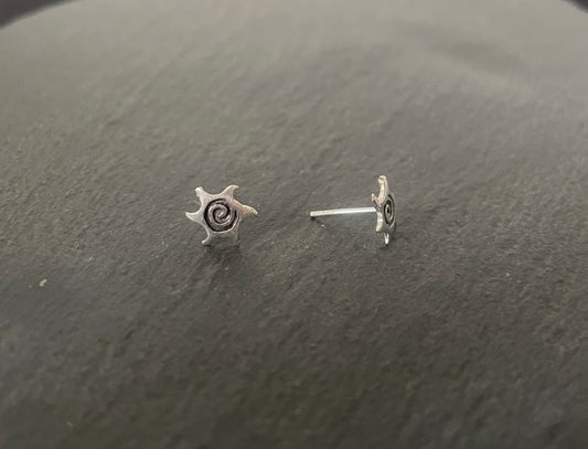 Silver Sun Studs image 1