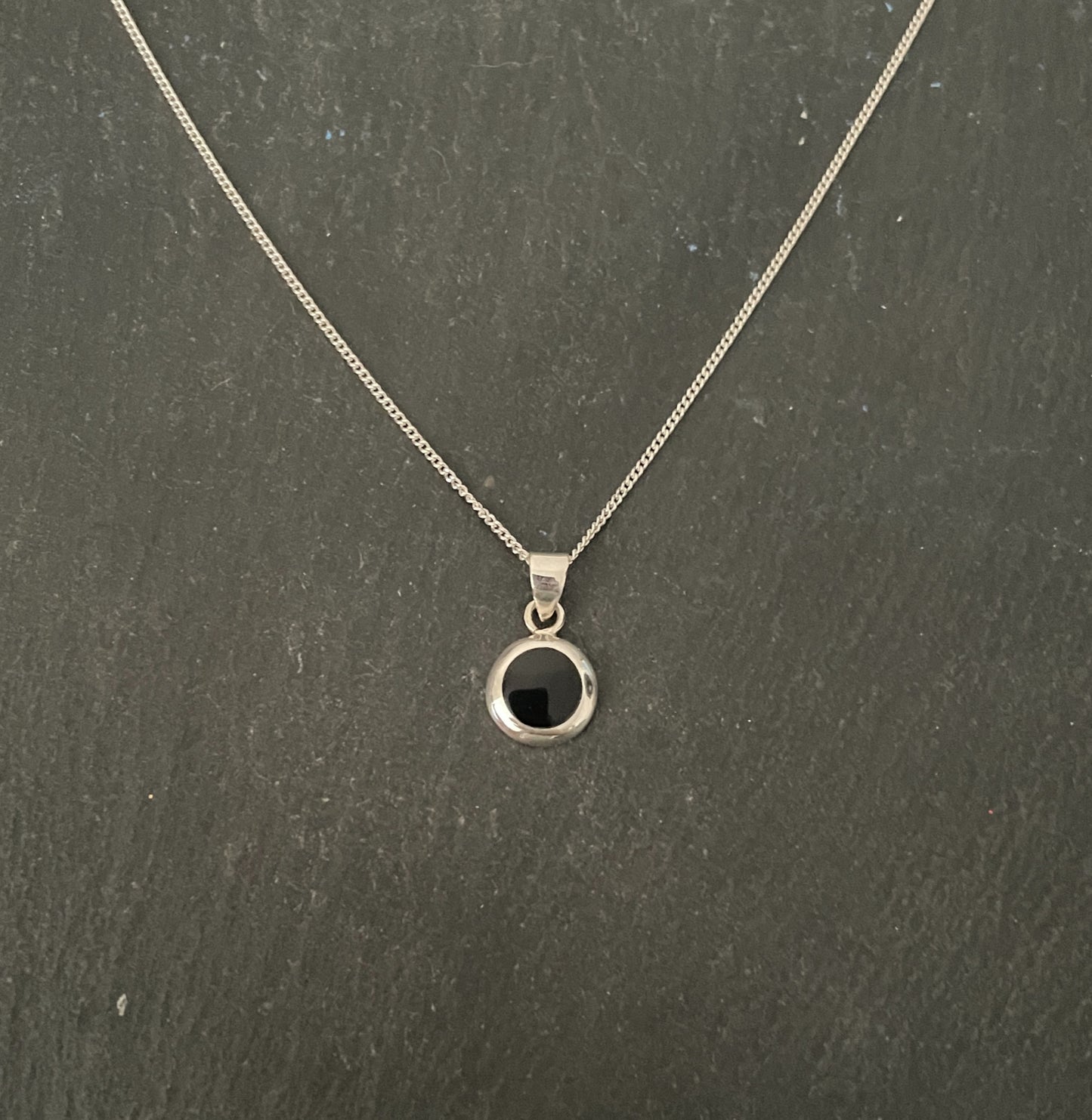 Round Black Onyx Pendant image 0
