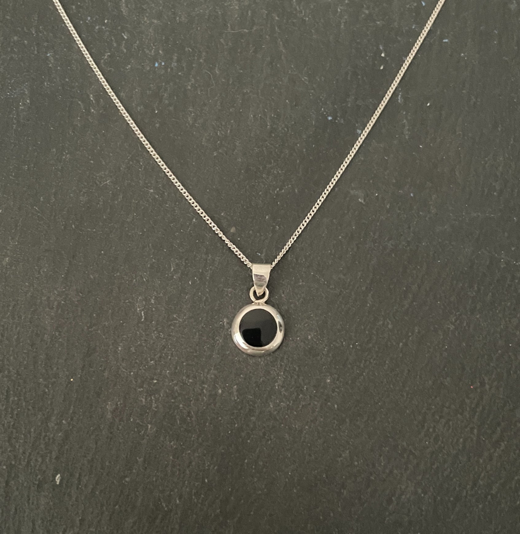 Round Black Onyx Pendant image 0