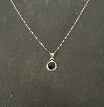 Round Black Onyx Pendant image 0
