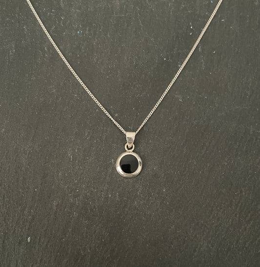 Round Black Onyx Pendant image 0