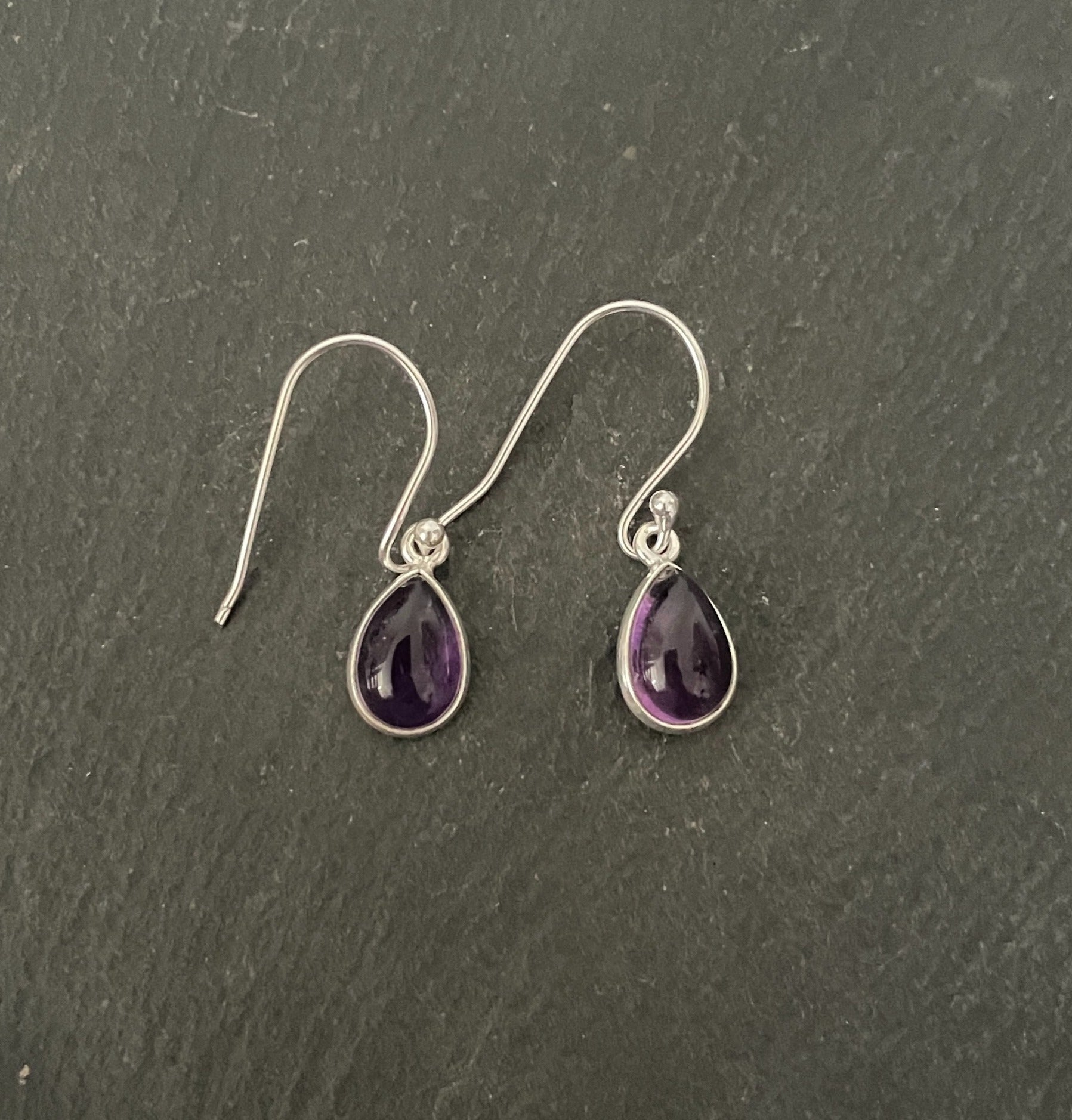 Amethyst Teardrop Earrings image 0