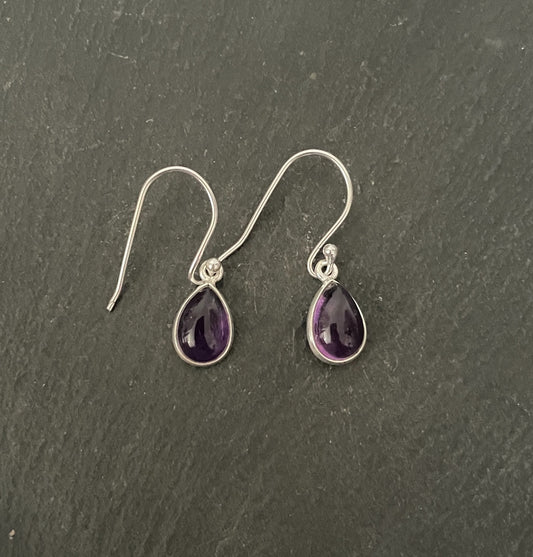 Amethyst Teardrop Earrings image 0