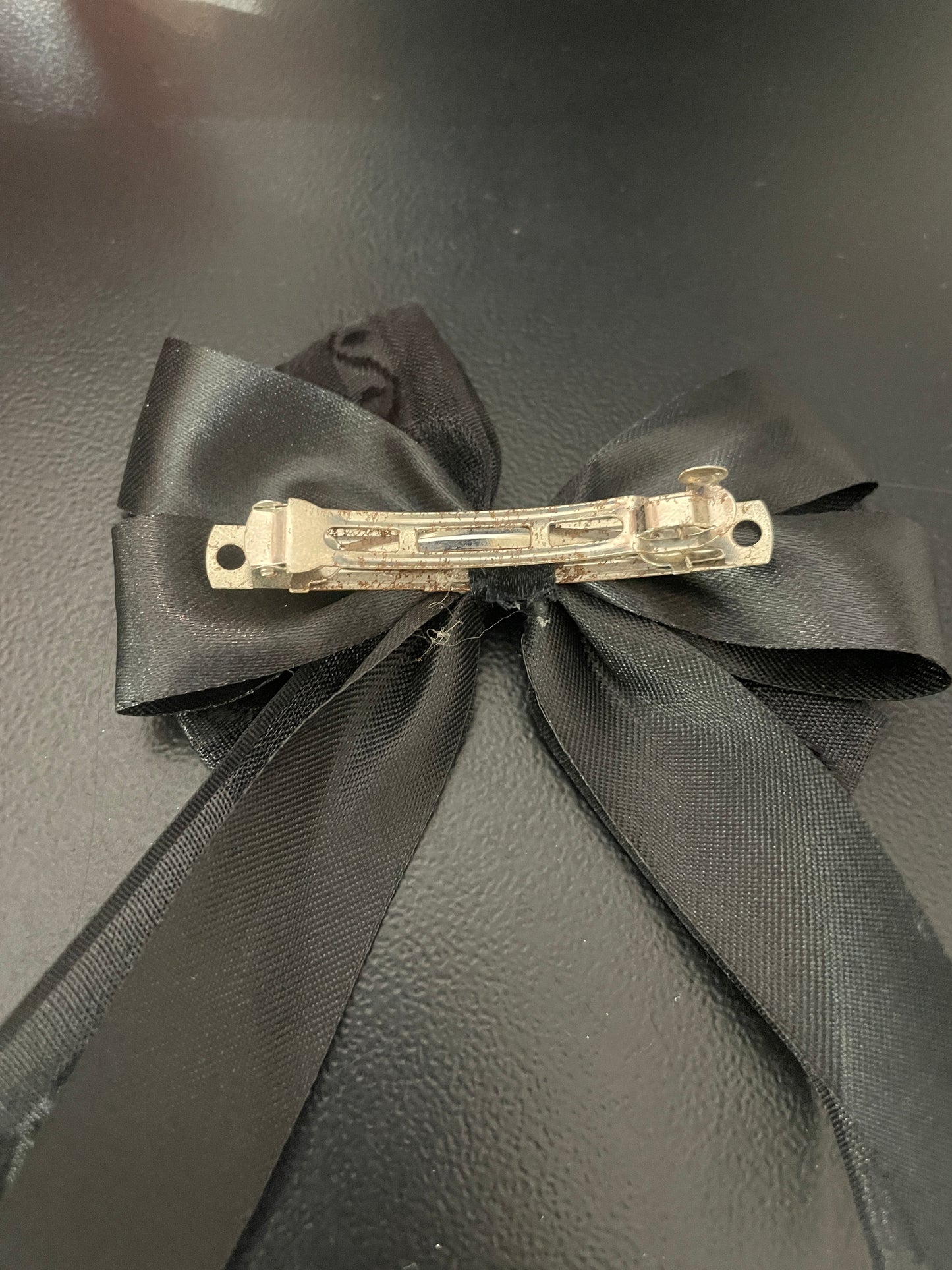 Black and Blue Bow Hair Clips image 3