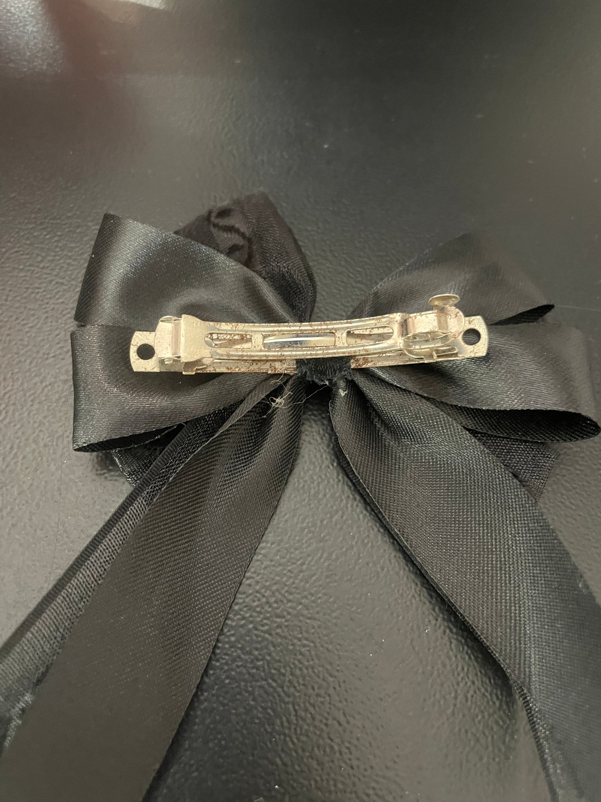 Black and Blue Bow Hair Clips image 3