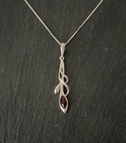 Amber and Silver Pendant image 0