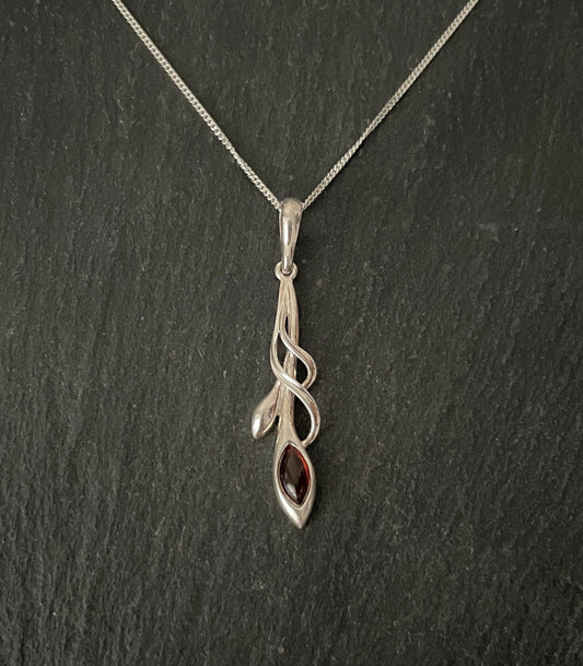 Amber and Silver Pendant image 0