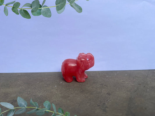 Cherry Quartz Elephant image 0