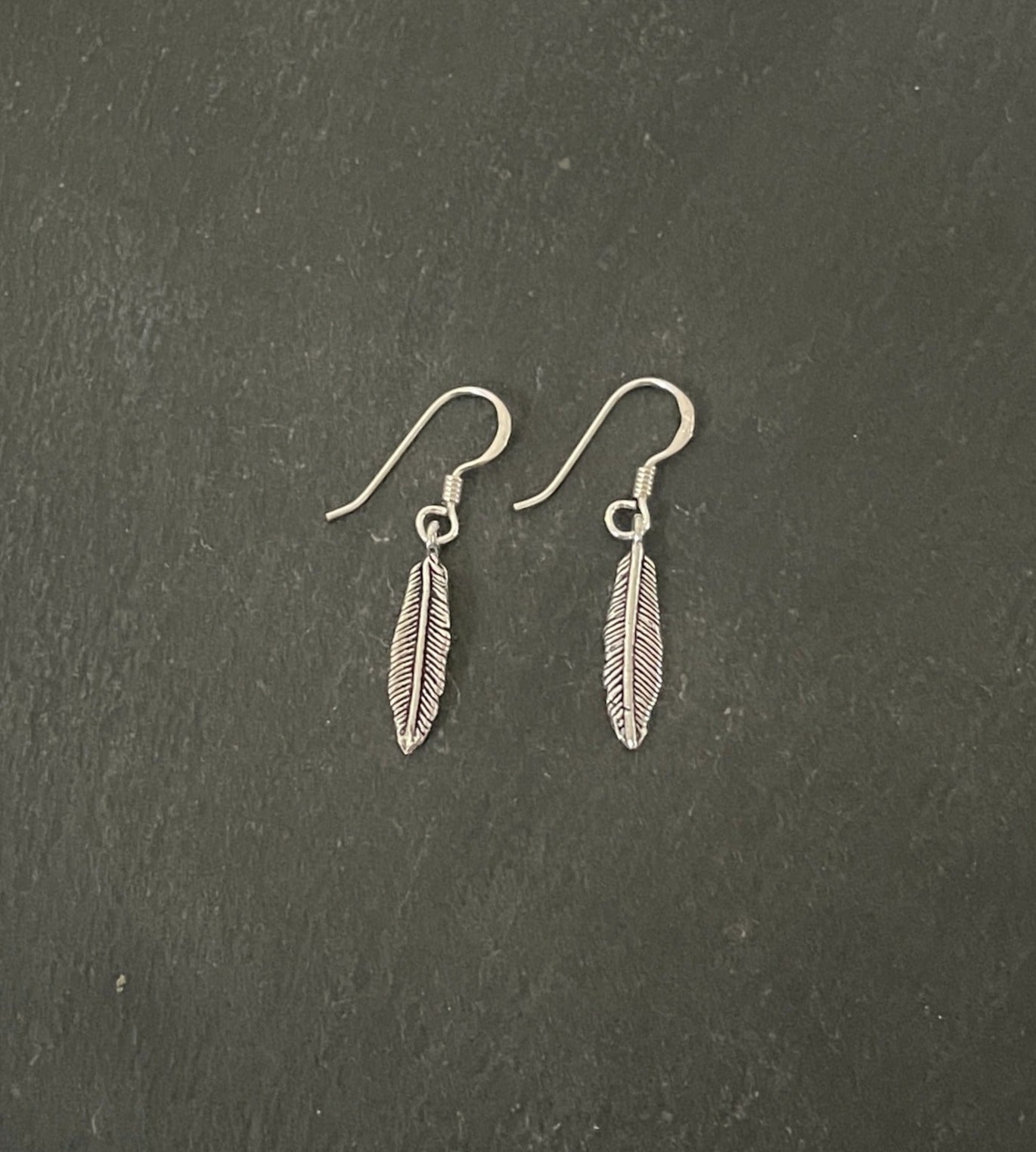 Silver Feather Earrings image 0