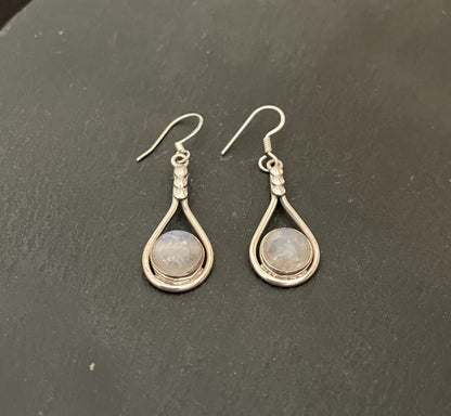 Moonstone Teardrop Earrings image 1