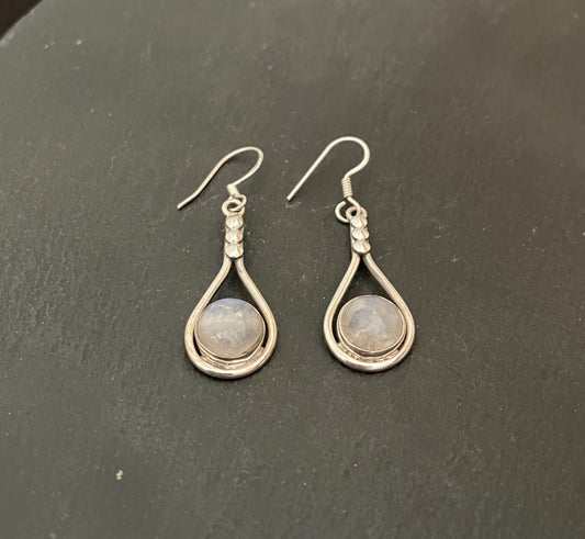 Moonstone Teardrop Earrings image 1