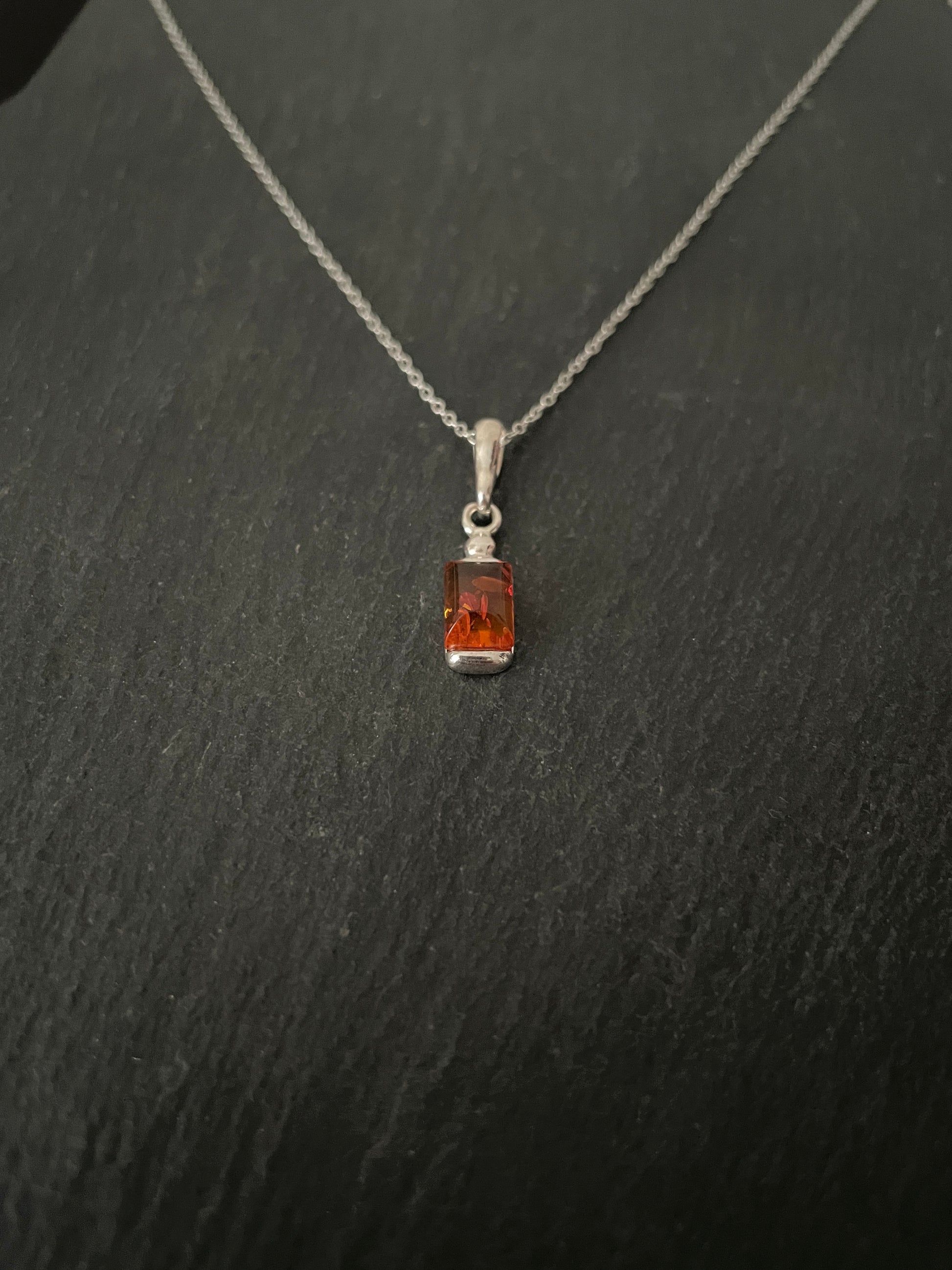 Amber Rectangle Pendant image 1