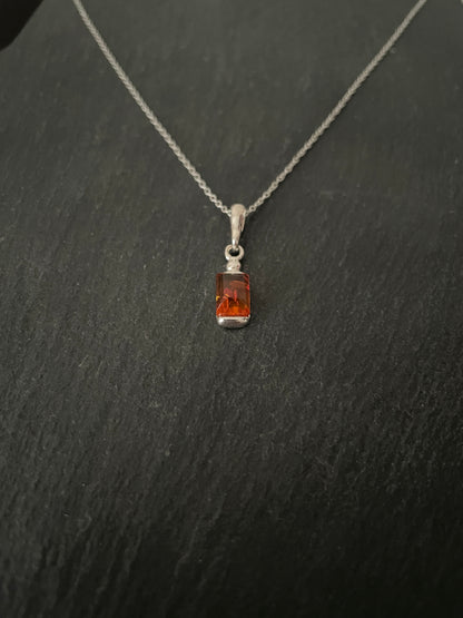 Amber Rectangle Pendant image 1
