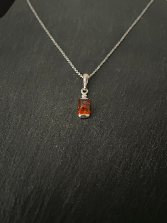 Amber Rectangle Pendant image 1