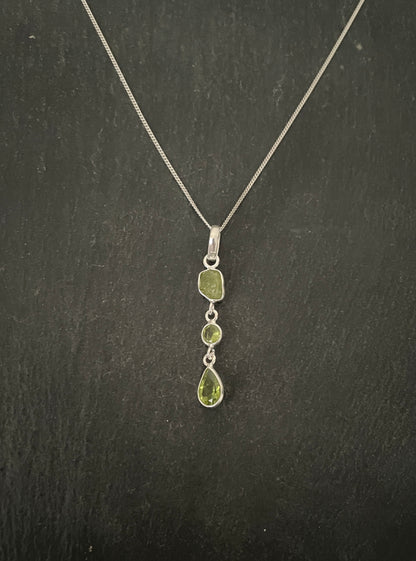 Peridot and Silver Pendant image 0