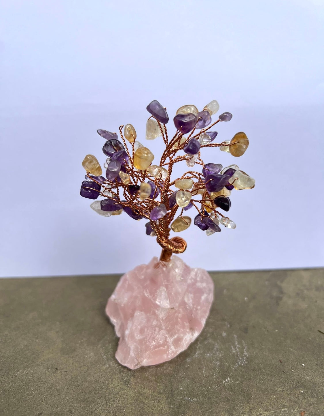 Gemstone Trees on Rose Quartz Base image 2