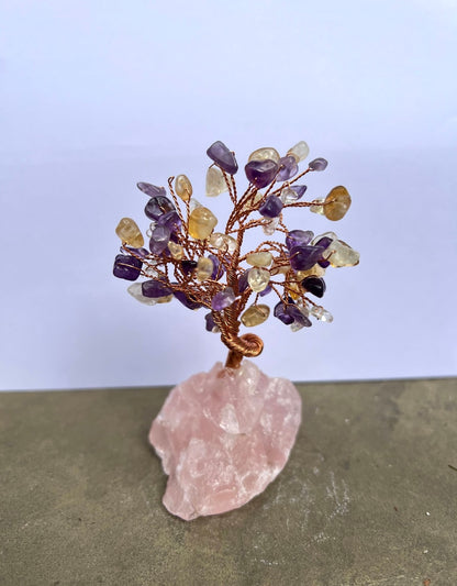 Gemstone Trees on Rose Quartz Base image 2