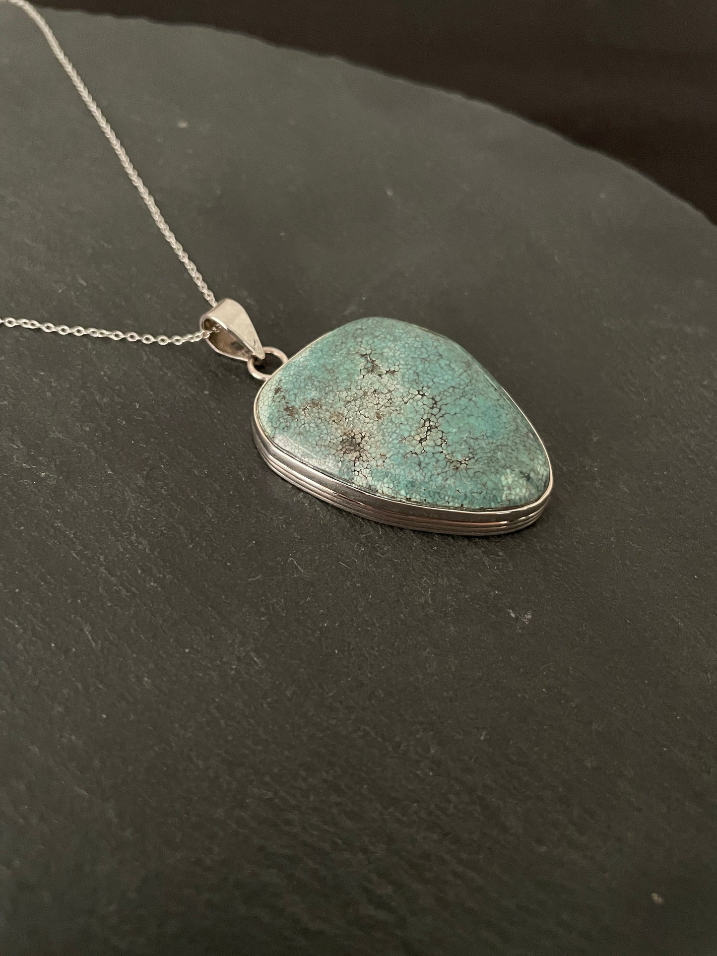 Turquoise and Silver Pendant image 1