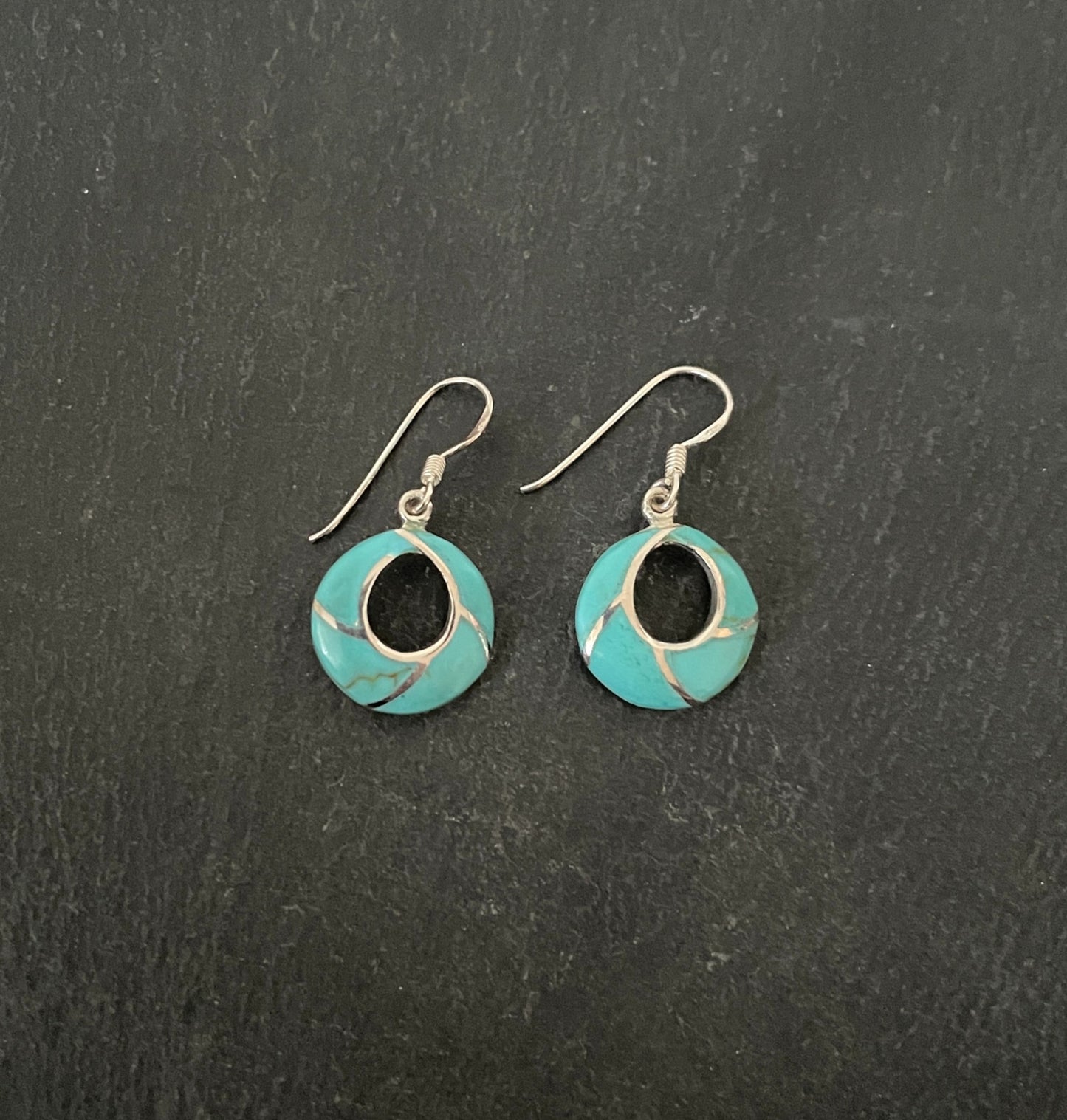 Turquoise Round Earrings image 0