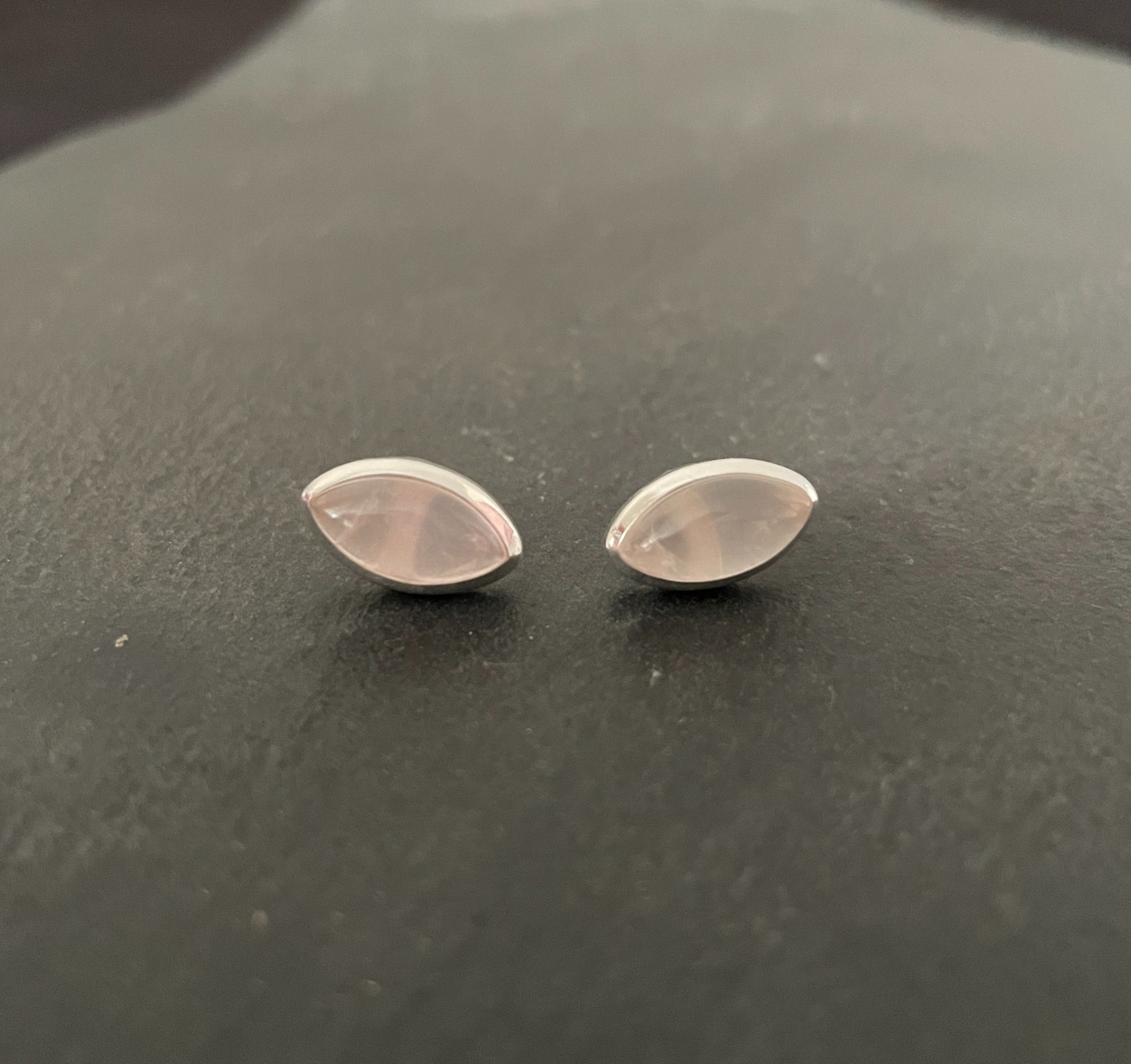 Rose Quartz Studs image 0