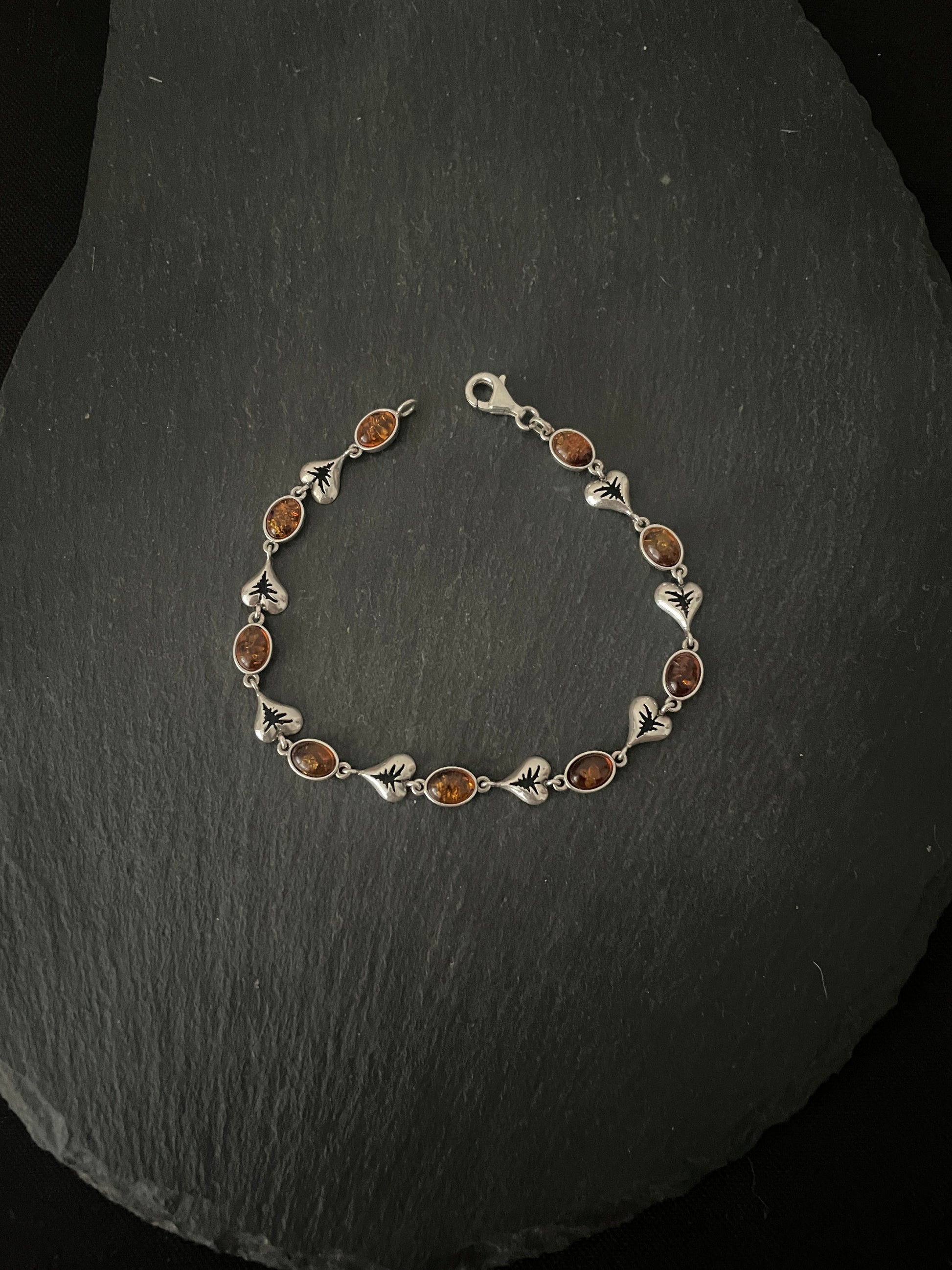 Amber and Silver Bracelet image 2