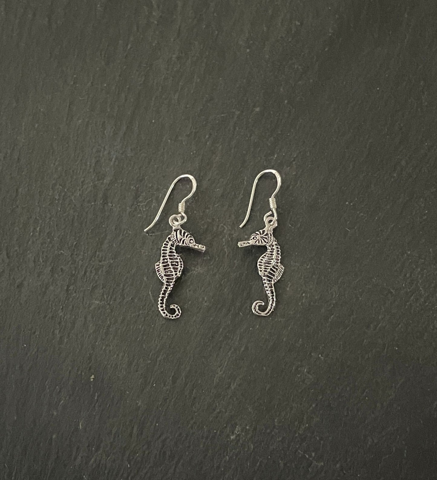 Silver Seahorse Earrings image 0
