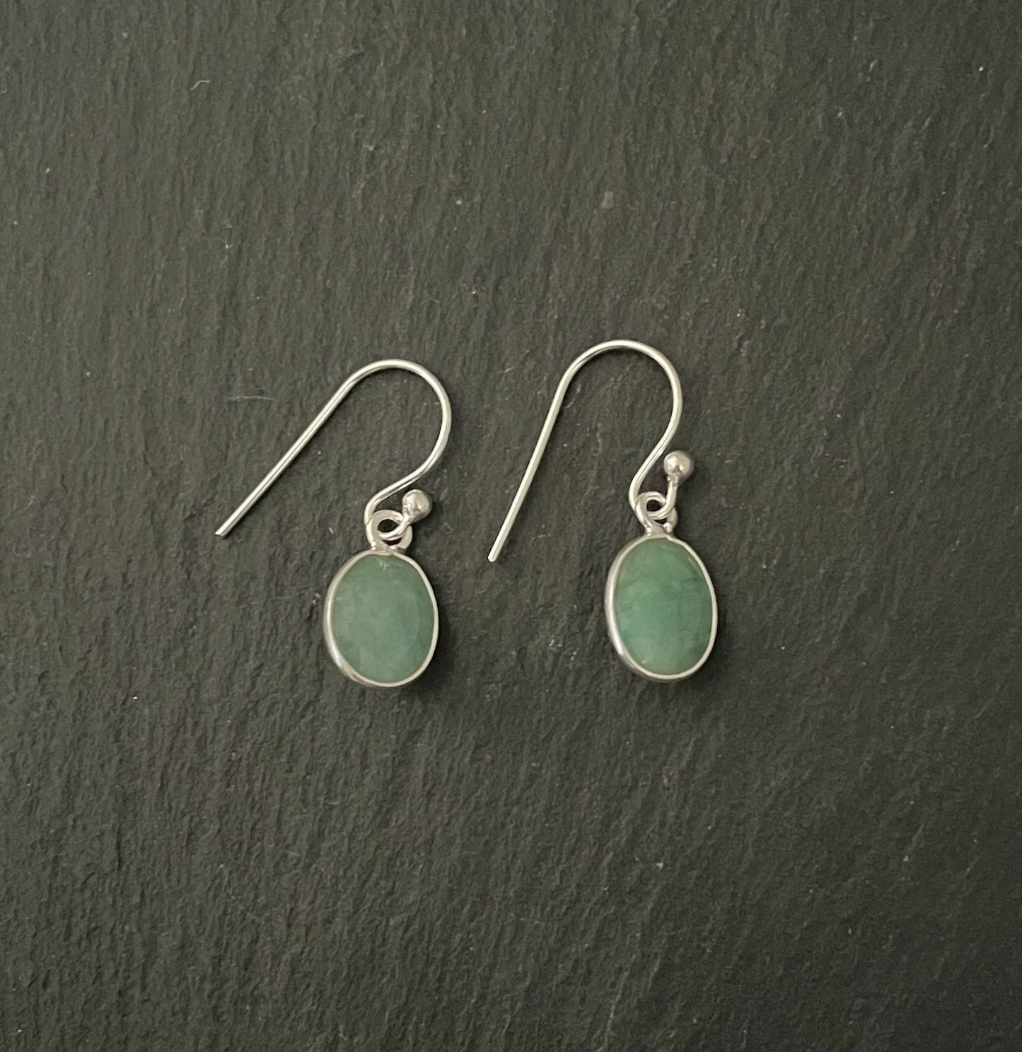 Emerald Oval Earrings image 0