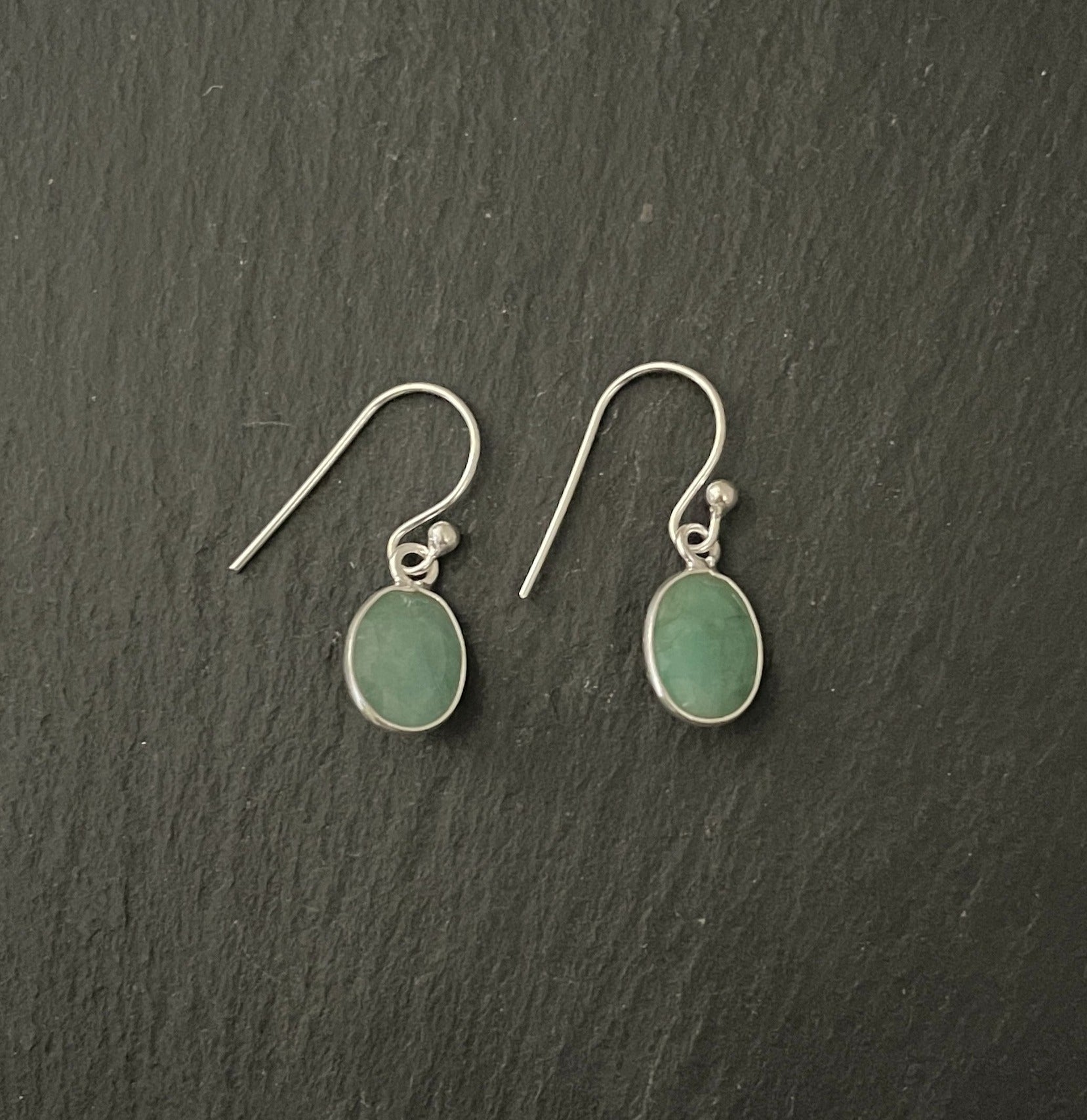 Emerald Oval Earrings image 0
