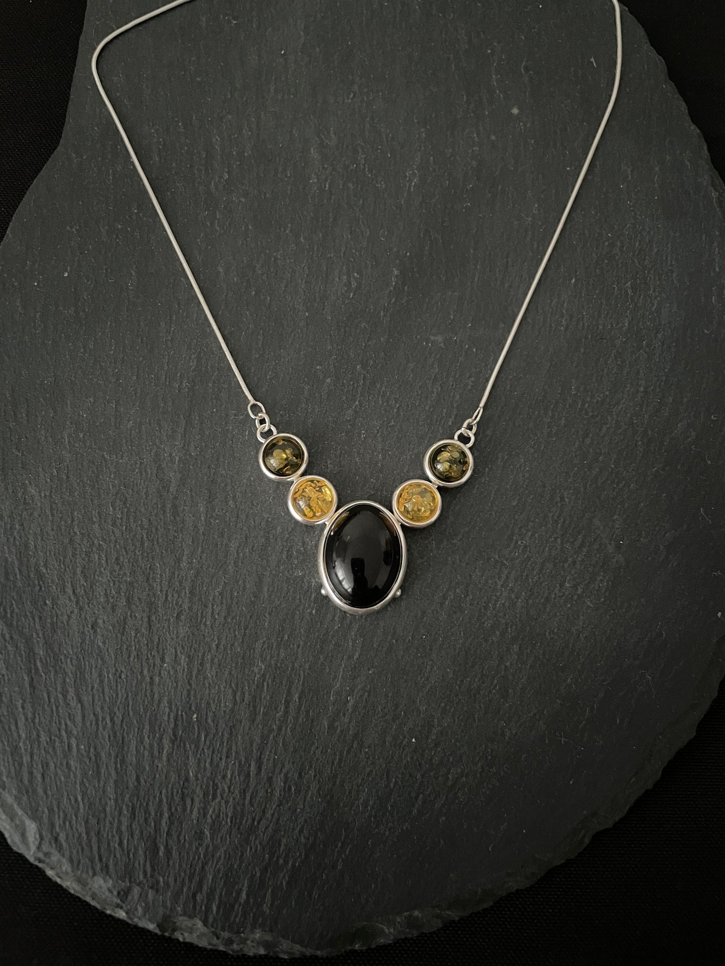 Tri-Colour Amber Necklace image 0