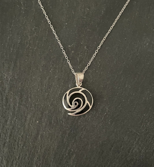 Black Onyx Swirl Pendant image 0