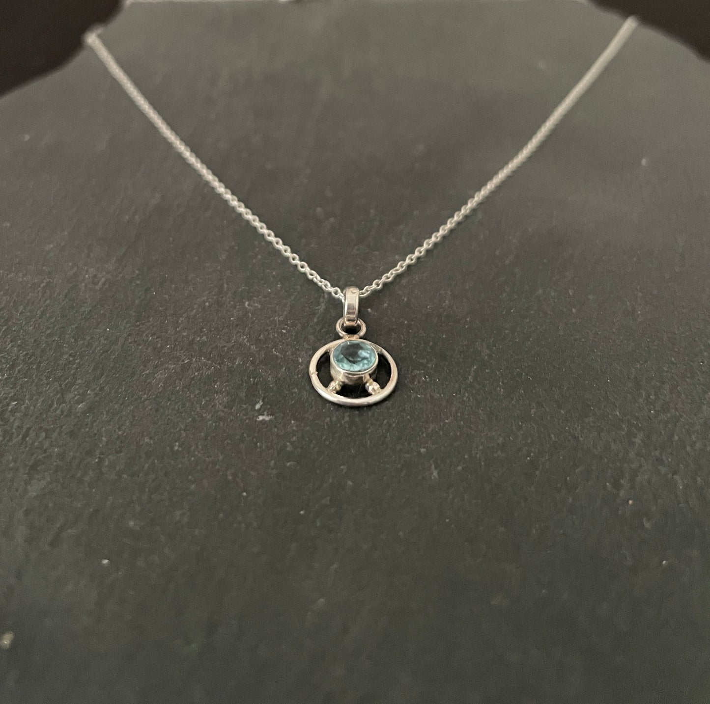 Blue Topaz and Silver Pendant image 1