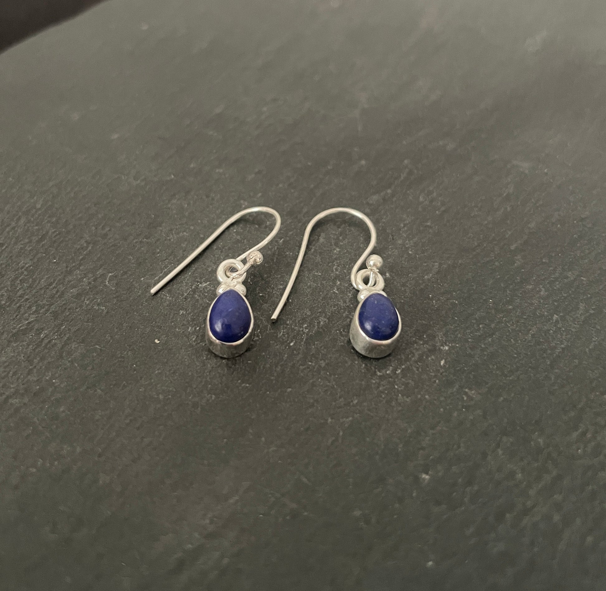 Lapis Lazuli Teardrop Earrings image 1