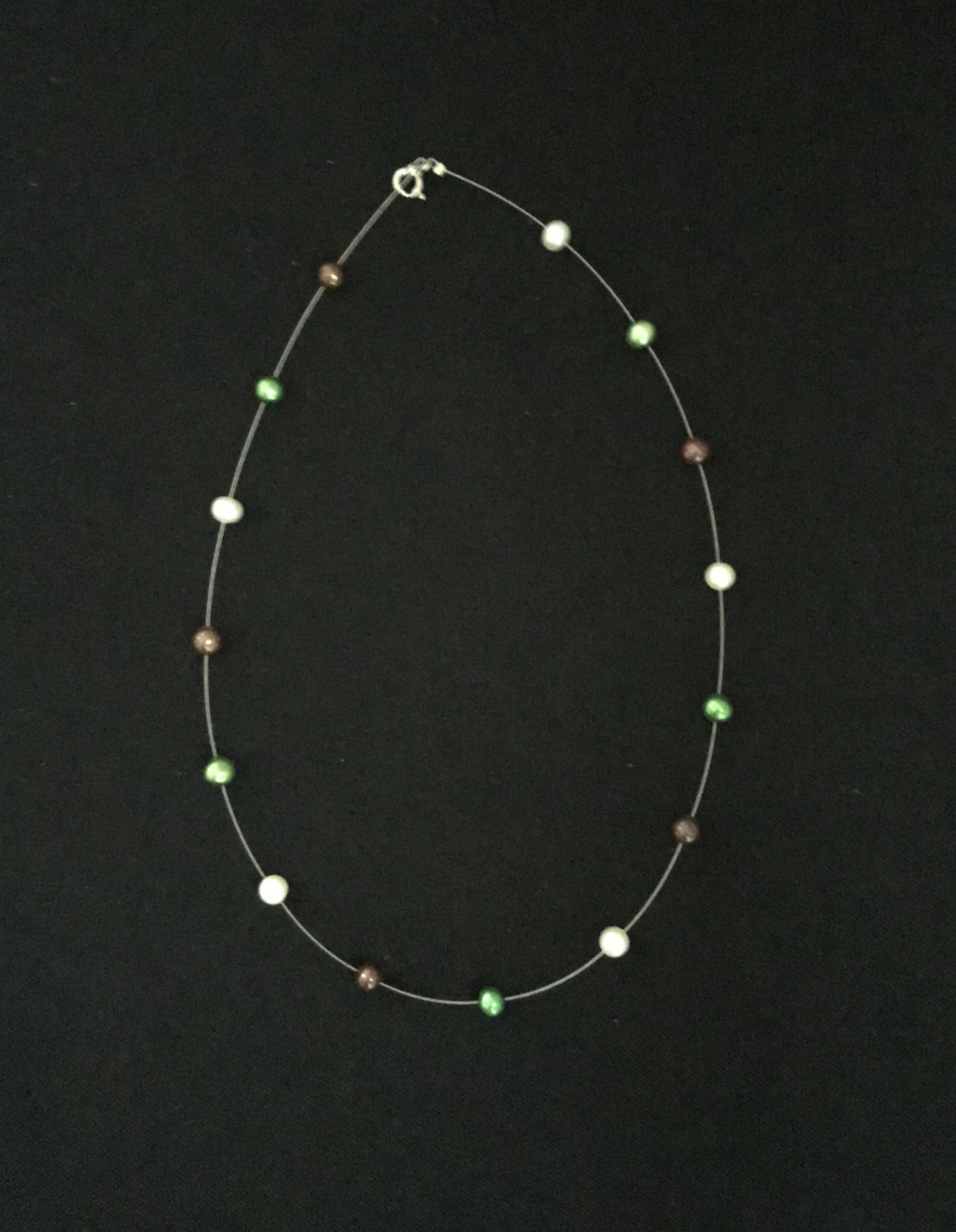 Brown Mix Pearl Necklace image 0