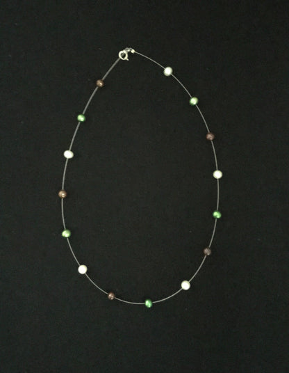 Brown Mix Pearl Necklace image 0