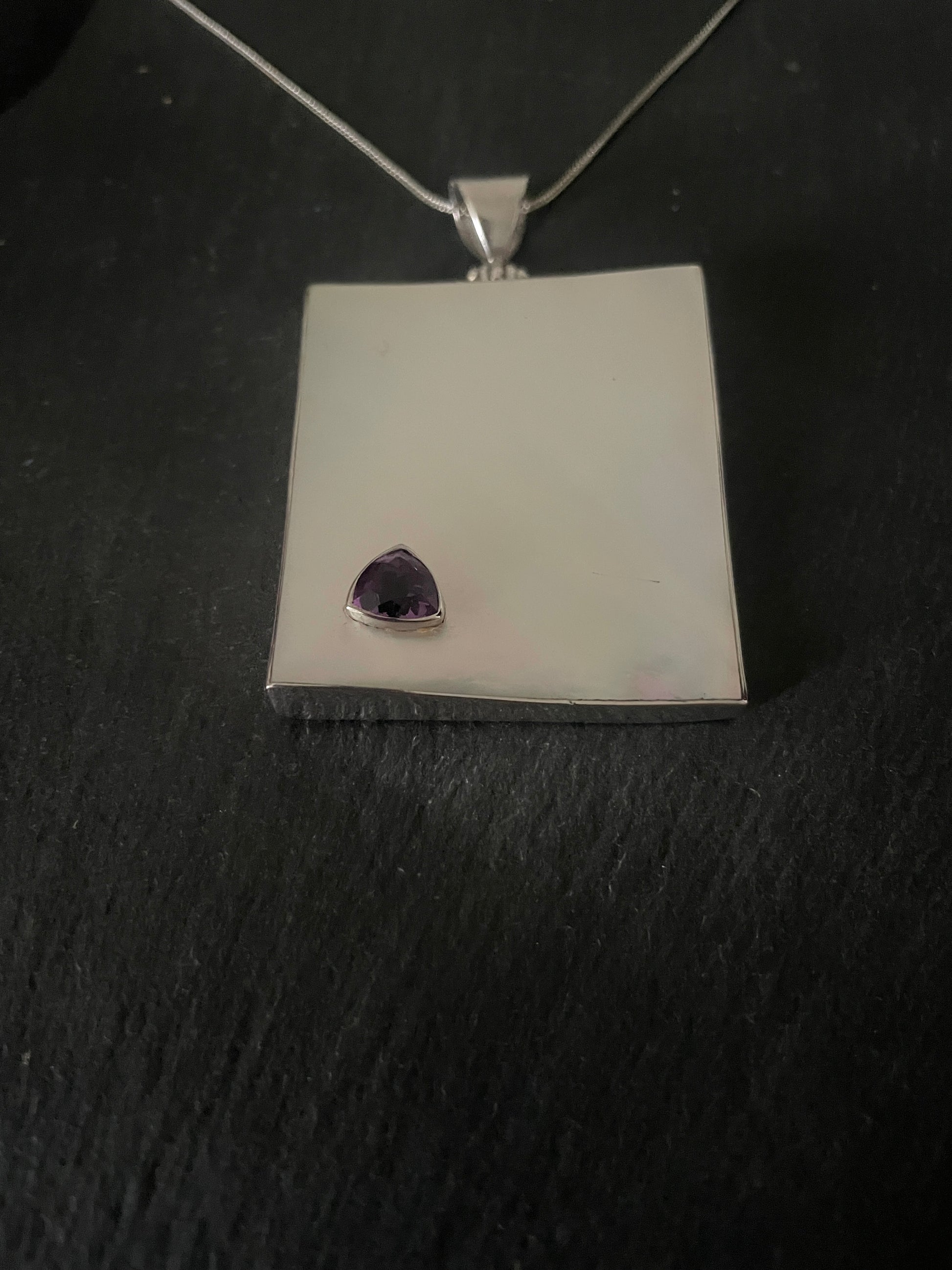 Amethyst and Mother of Pearl Pendant image 2