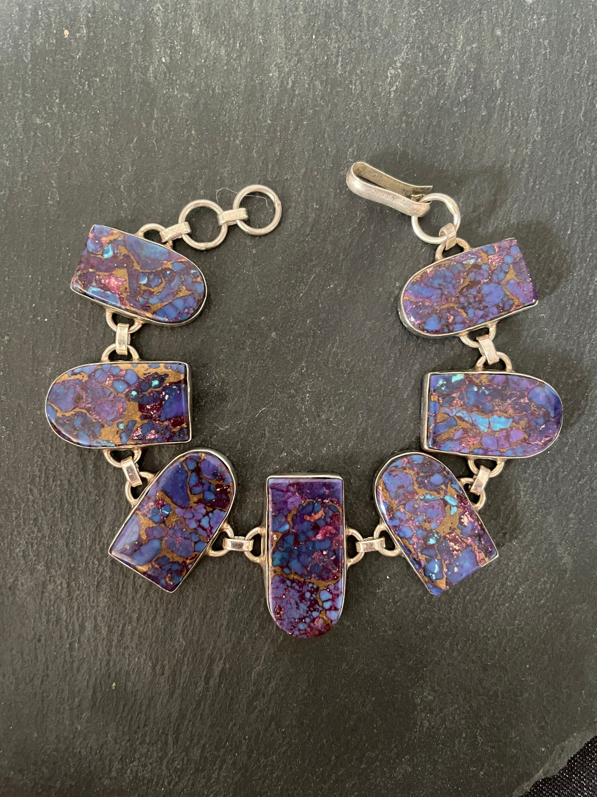 Purple Mohave Turquoise Shield-shaped Bracelet image 0