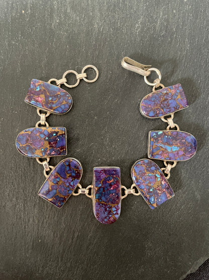 Purple Mohave Turquoise Shield-shaped Bracelet image 0