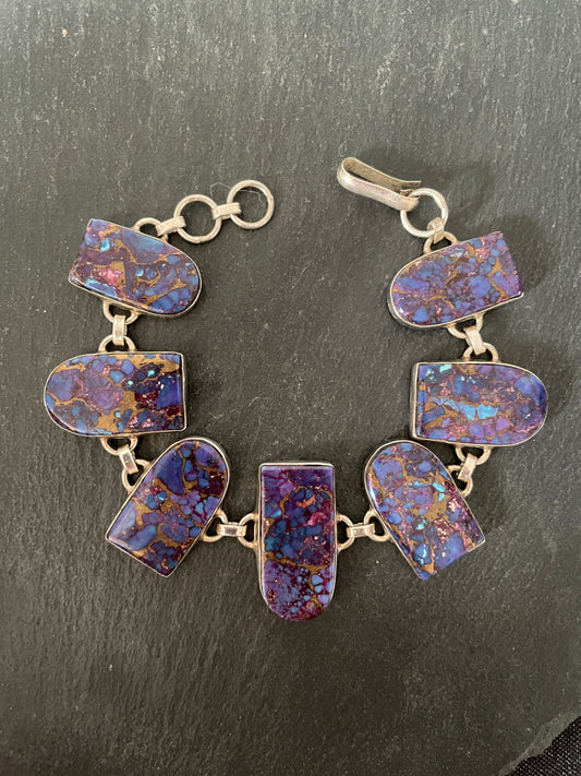 Purple Mohave Turquoise Shield-shaped Bracelet image 0