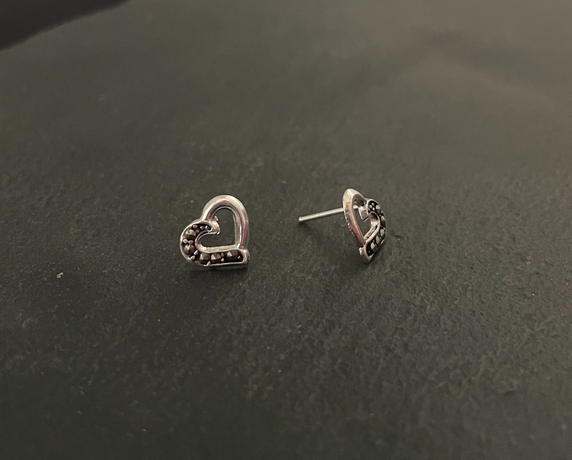 Marcasite Heart Studs image 1