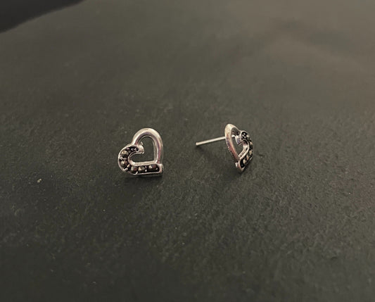 Marcasite Heart Studs image 1