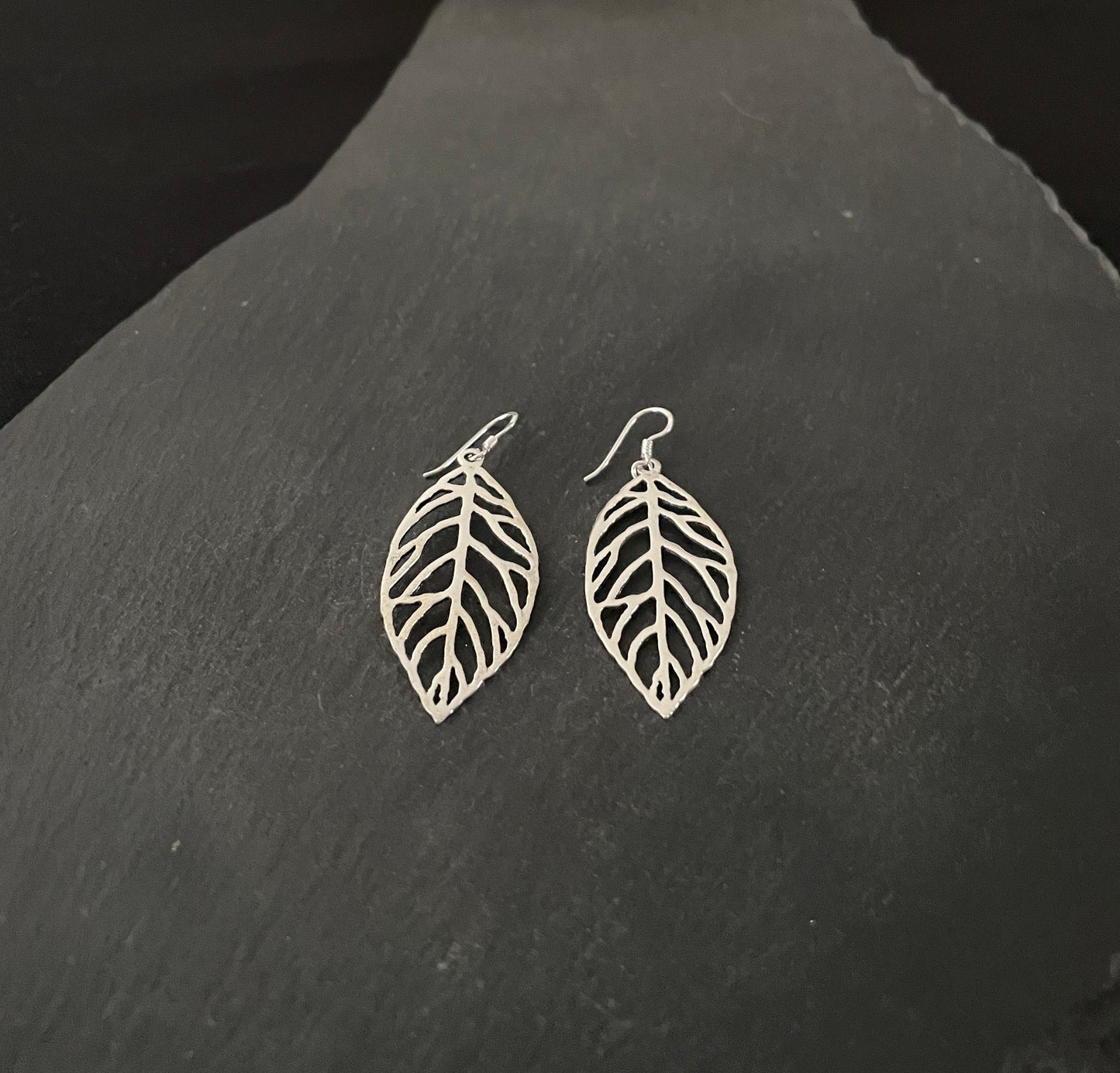Silver Leaf Earrings image 1