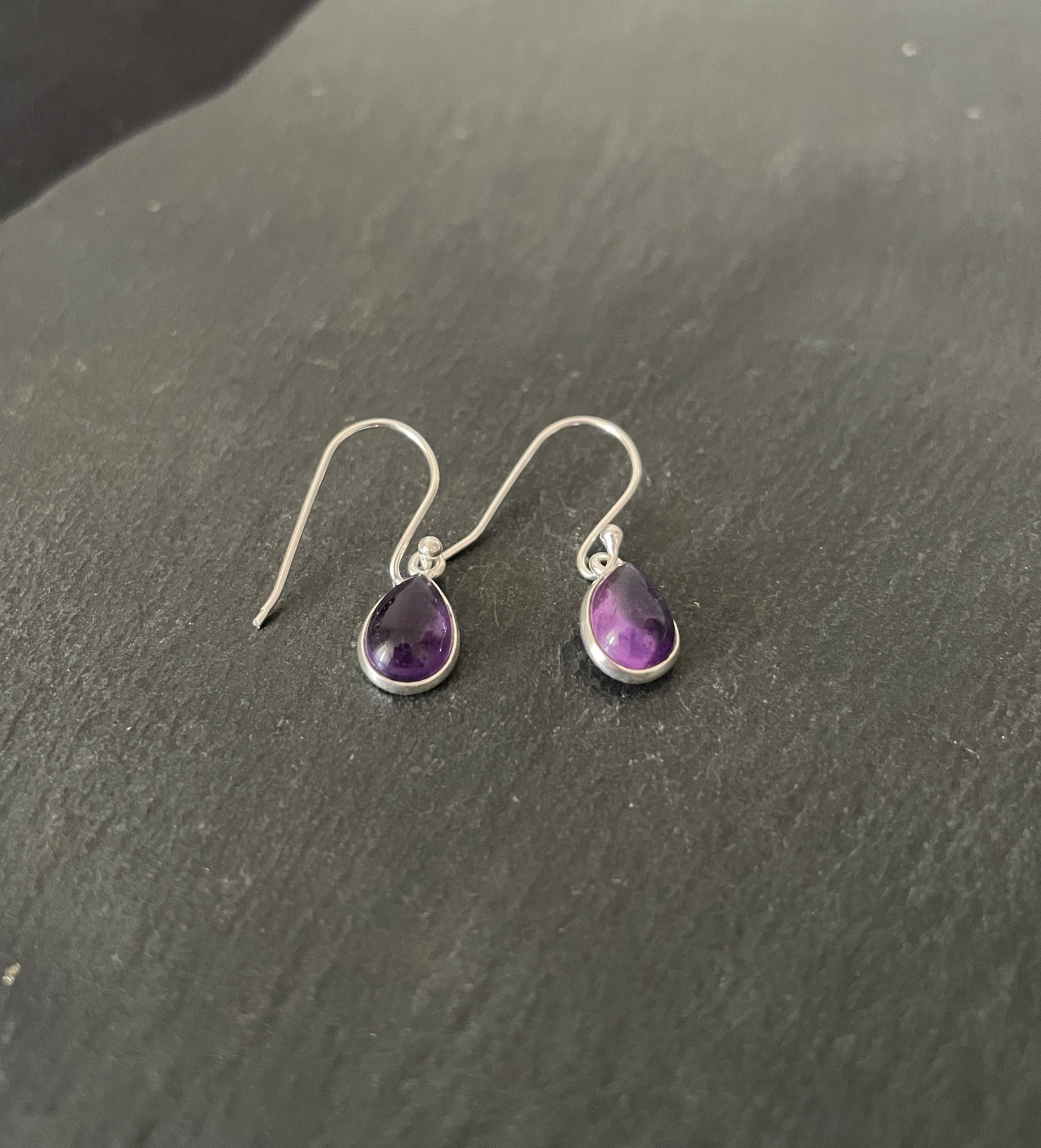 Amethyst Teardrop Earrings image 1