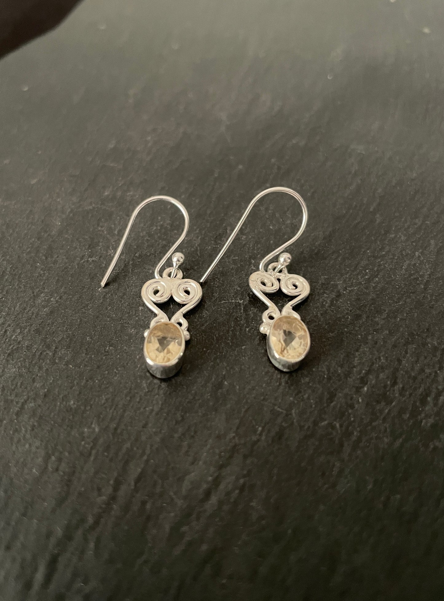 Citrine and Silver Earrings image 1