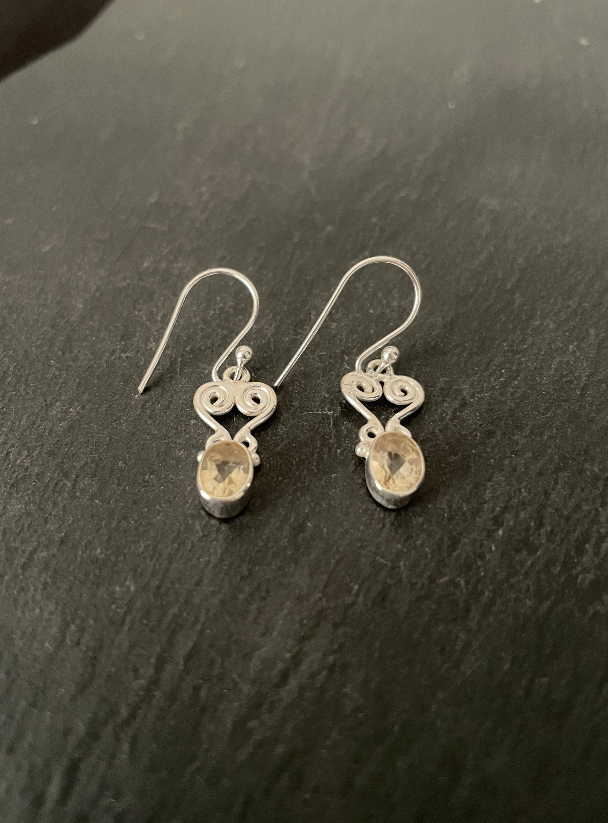 Citrine and Silver Earrings image 1