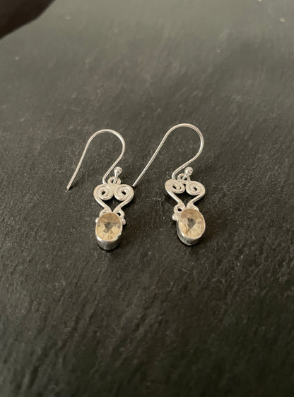 Citrine and Silver Earrings image 1