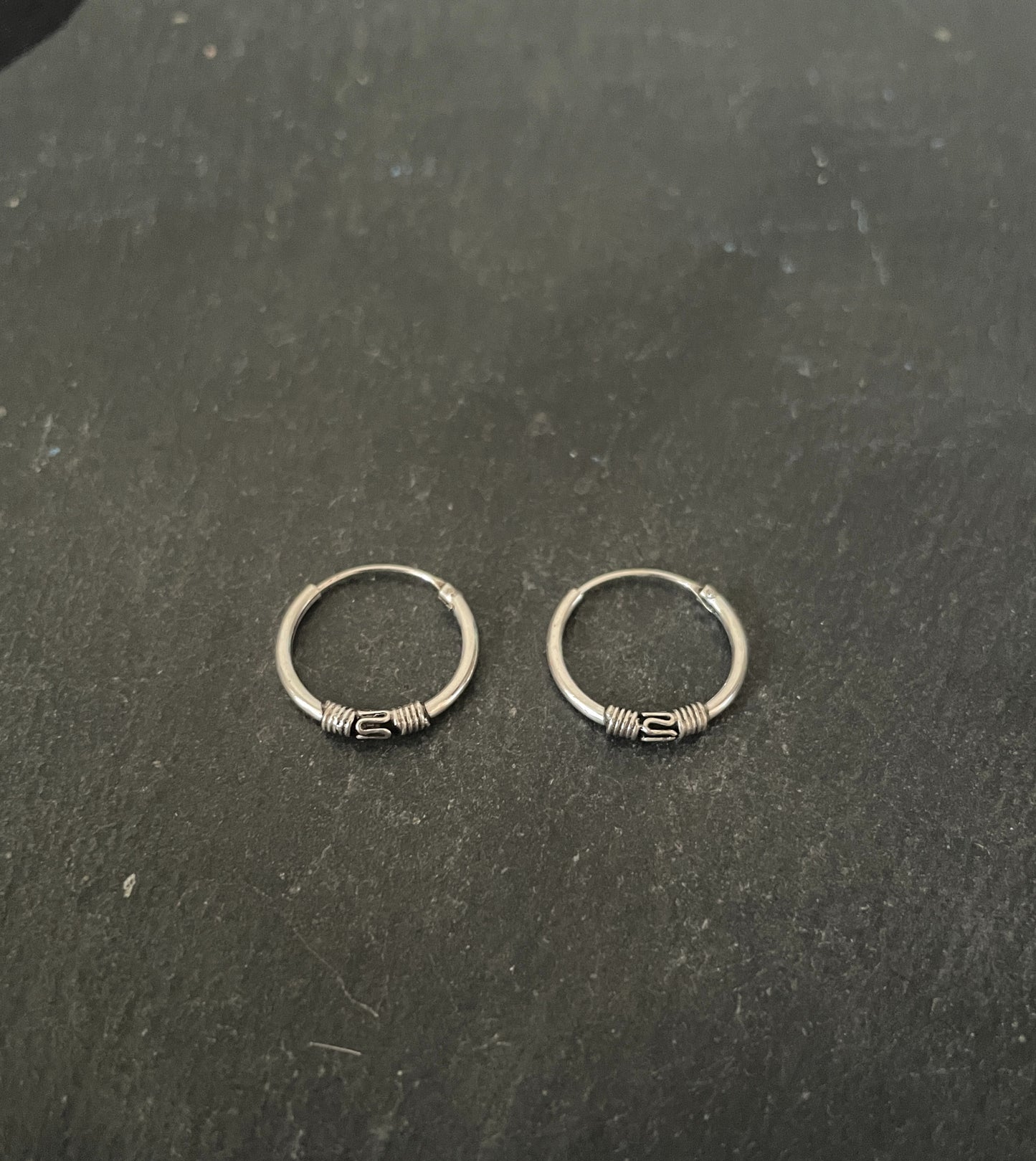 Round Silver Hoops image 1