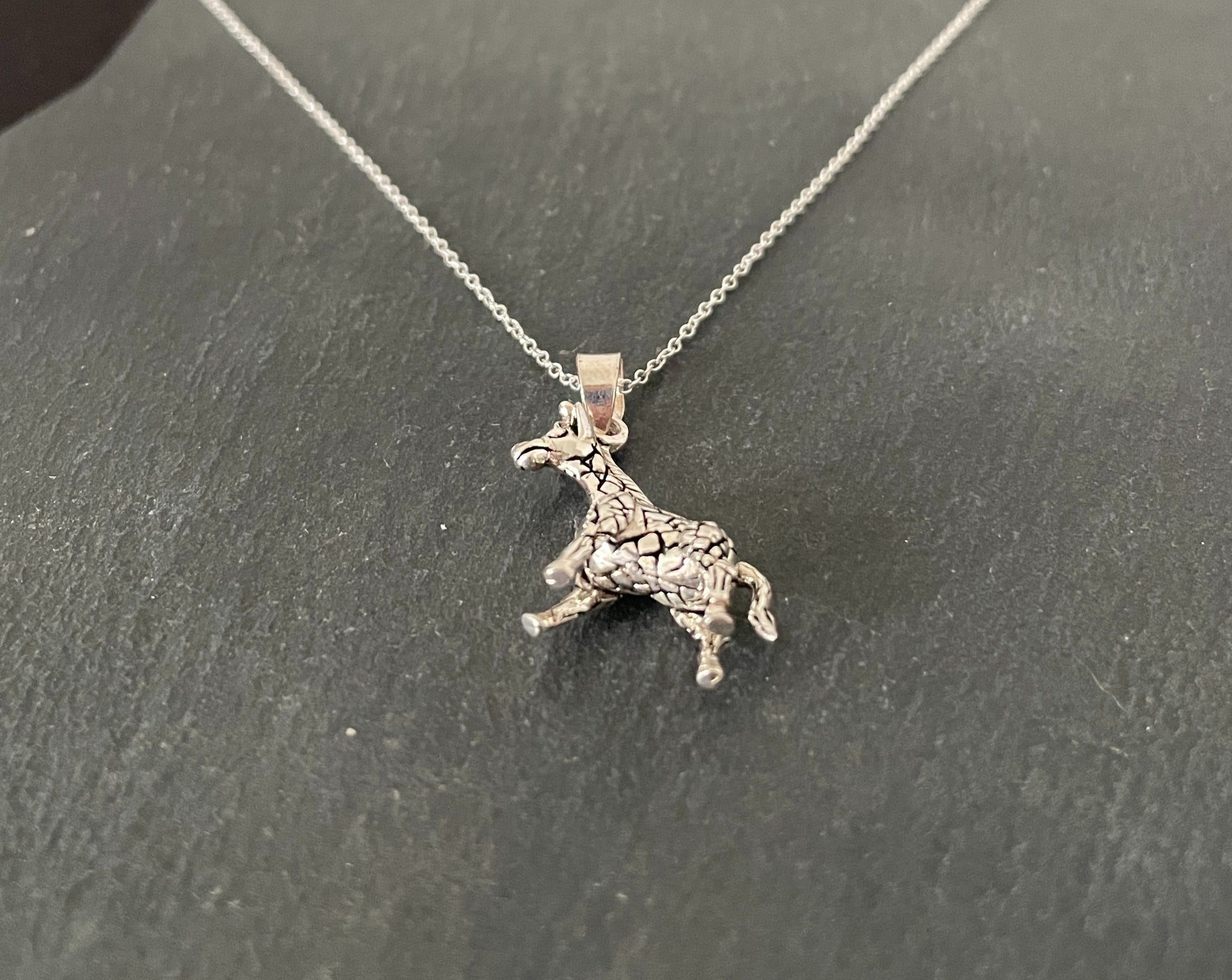 Silver Giraffe Pendant image 1