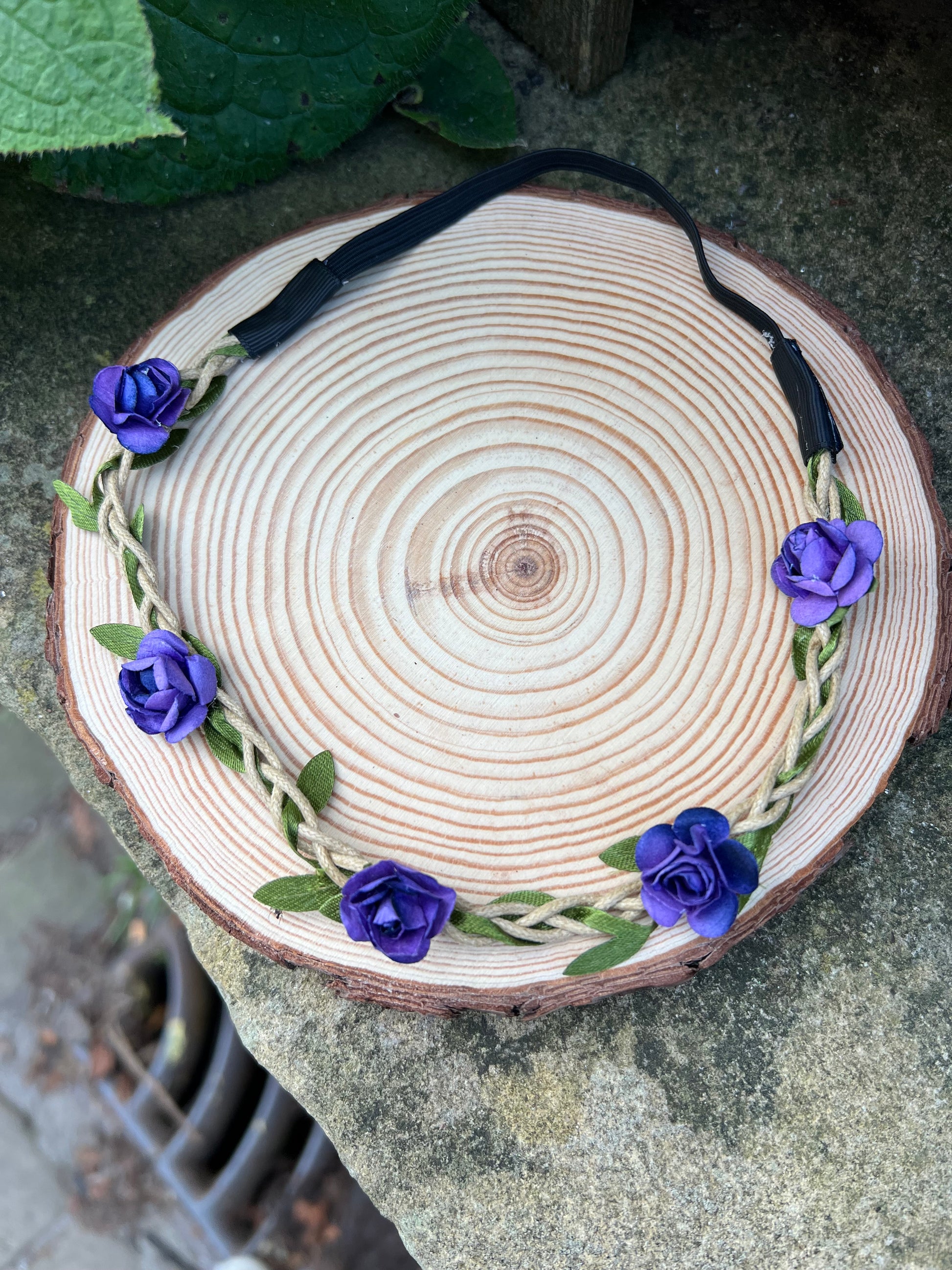 Purple Flower Headband image 3